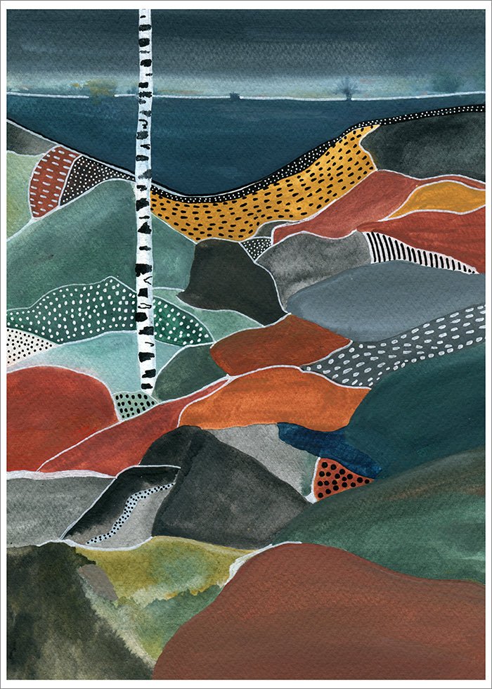 Naturposter Björken Poster av Evelina Viola