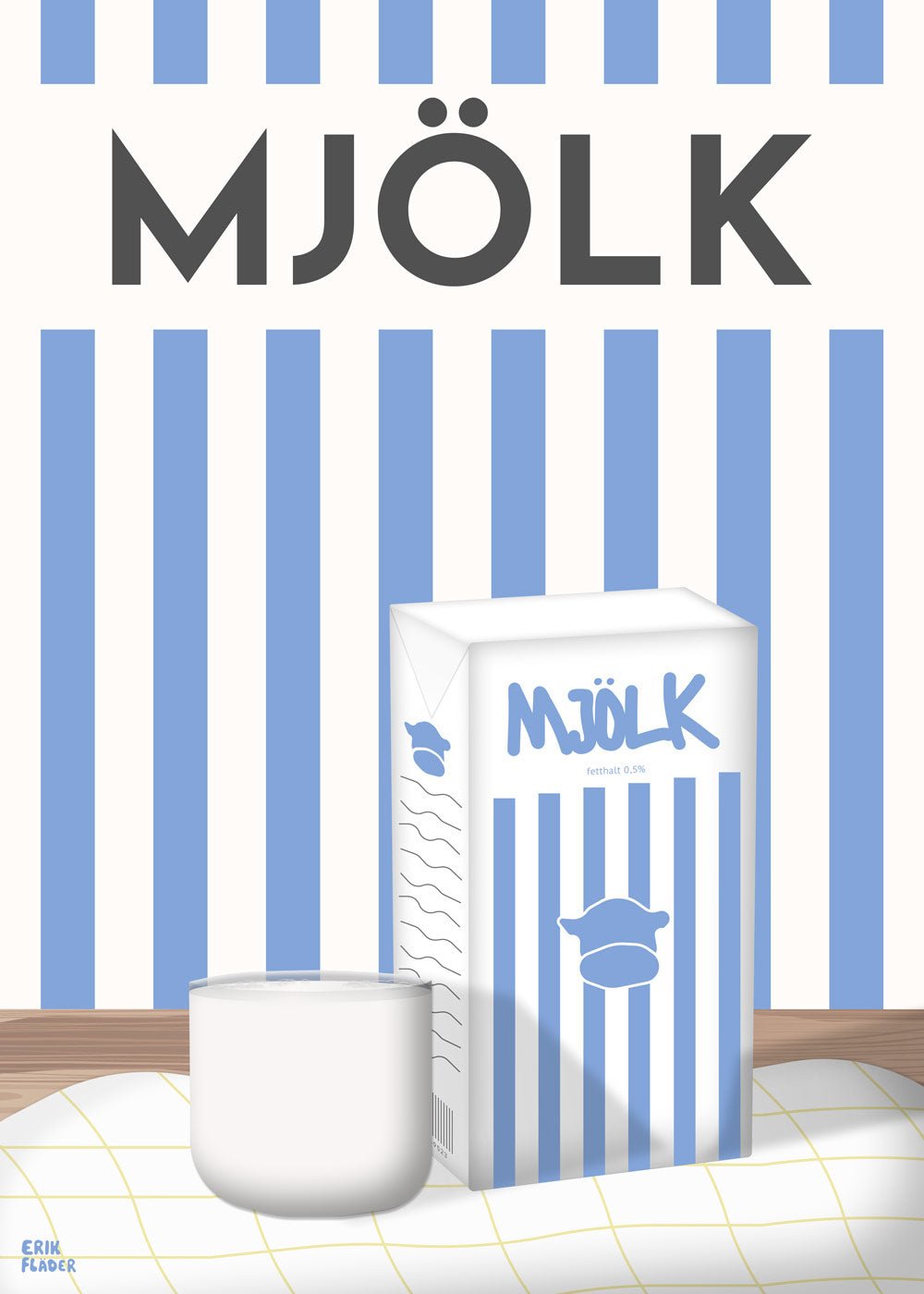 Blå Mjölk Poster - #shop_name