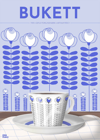 Blumenstrauß-Kaffeetasse-Gefle-Plakat