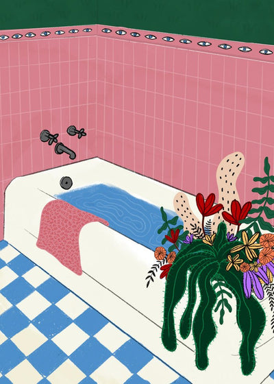 Flower Bath Poster
