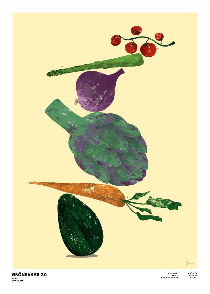 Grönsaker 2 Poster - SoPosters