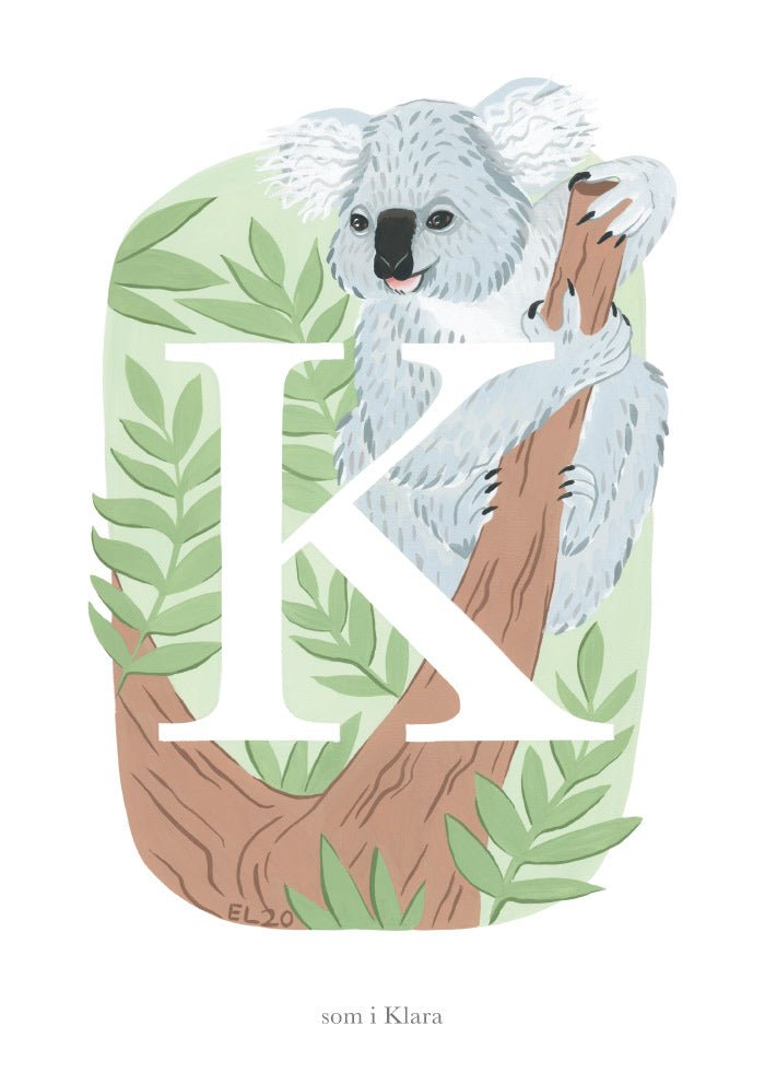 K - Koala Poster
