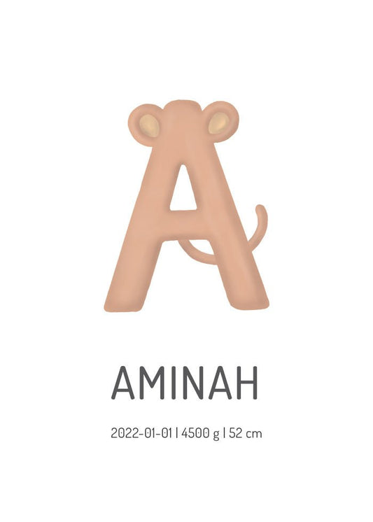 ABC-Tierbuchstaben-Poster