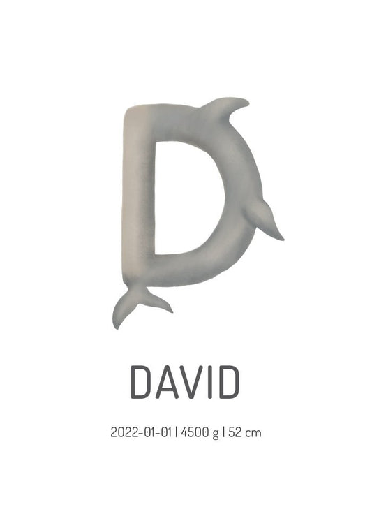 personlig namntavla djurbokstäver a poster tavla väggkonst