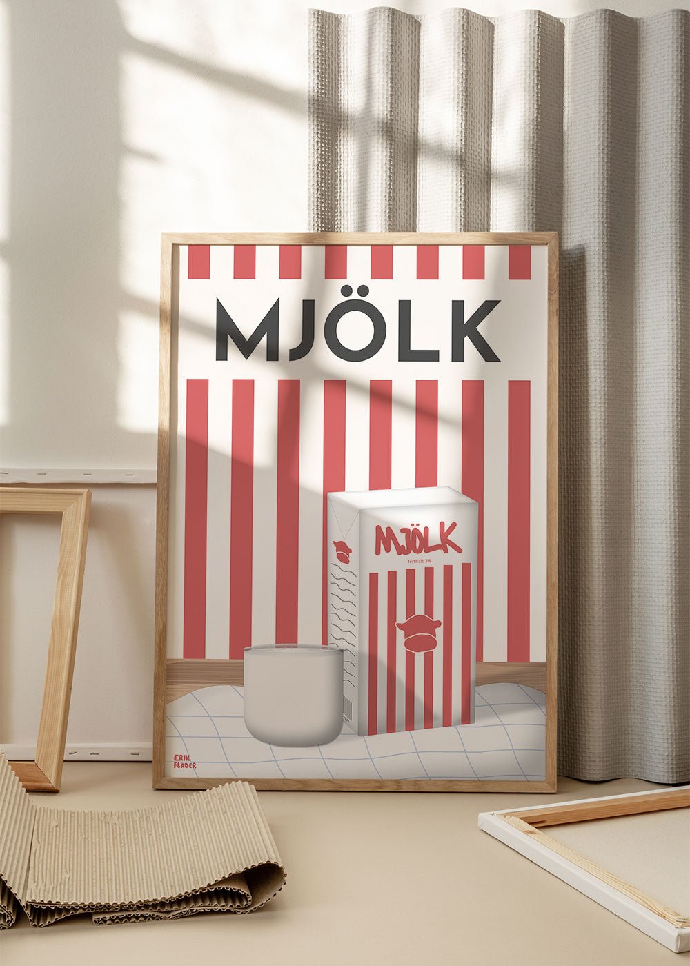 Röd Mjölk Poster | Erik Fläder | SoPosters – Posters - SoPosters.com