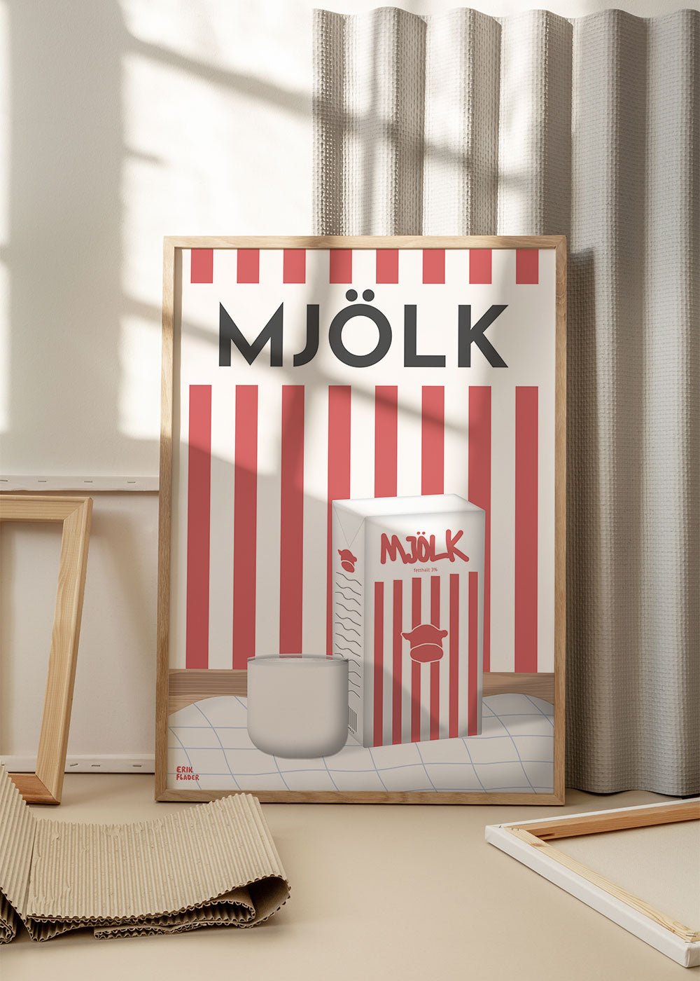 Röd Mjölk Poster - #shop_name