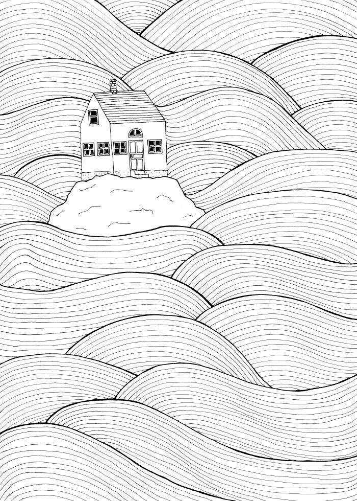 Small House Big Ocean Poster - SoPosters