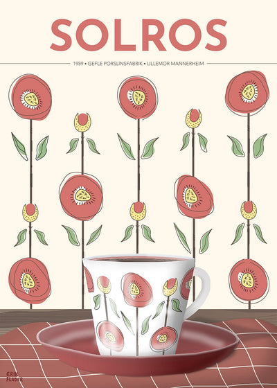 Solros Kaffekopp Gefle Poster