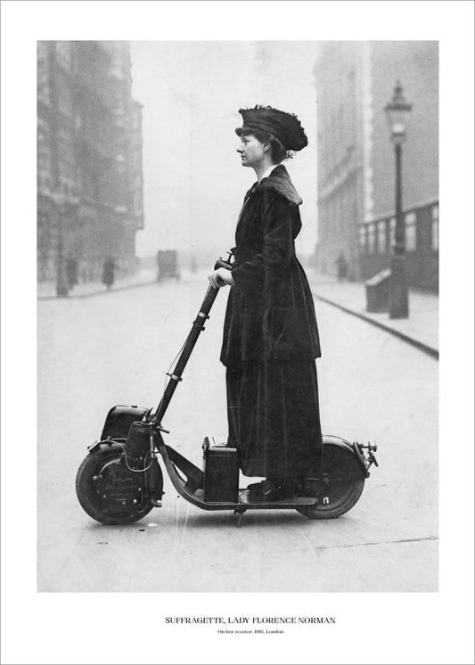 Suffragette on scooter Poster