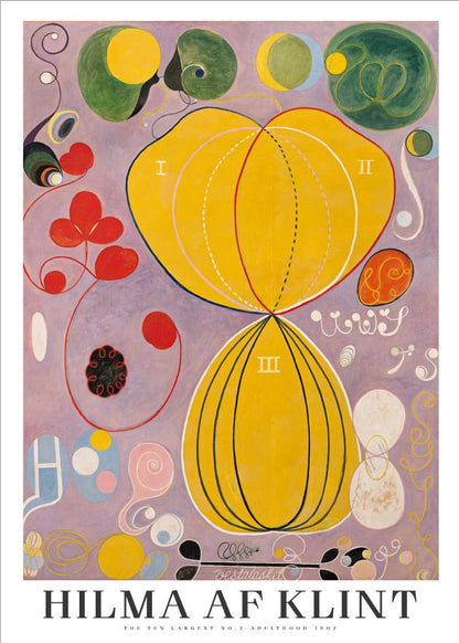 Kymmenen suurinta nro. 7- Aikuisuus - Hilma af Klint -juliste