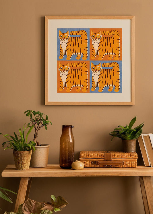 Tigrar i kvadrat Poster - #shop_name