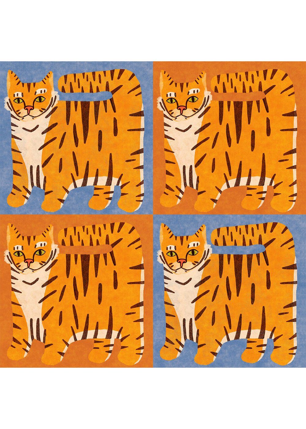 Tigrar i kvadrat Poster - #shop_name