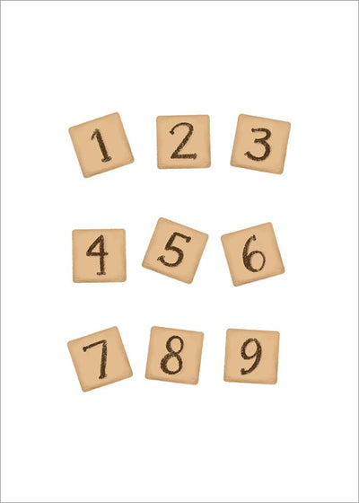 Träklossar 123 Poster