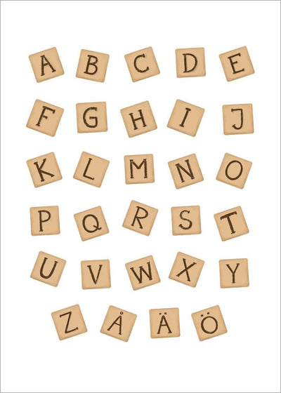 Holzblöcke ABC-Poster