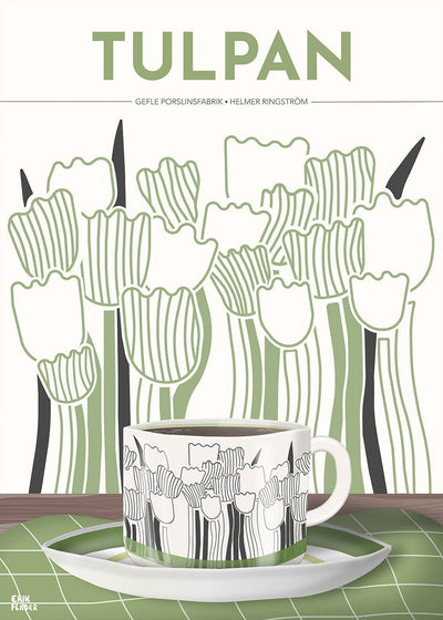 Tulpan Gefle Kaffekopp Poster
