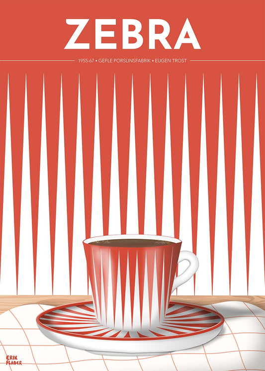 Zebra Kaffekopp Poster - #shop_name